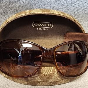 Coach Taryn (S801) Amber Horn Sunglasses